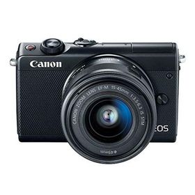 【中古】Canon ミラーレス一眼カメラ EOS M100 EF-M15-45 IS STM レンズキット(ブラック) EOSM100BK1545ISSTMLK(ミラーレス一眼)