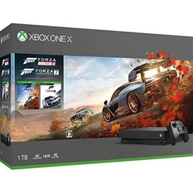 【中古】Xbox One X Forza Horizon 4/Forza Motorsport 7 同梱版 (CYV-00062)(家庭用ゲーム機本体)