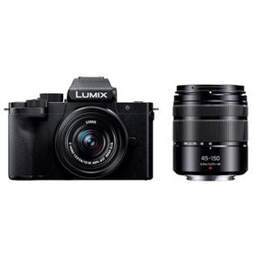 【中古】「非常に良い」パナソニック(Panasonic) 小型・軽量ミラーレス一眼カメラ ルミックス ダブルズームレンズキット ブラック DC-G100DW-K(ミラーレス一眼)