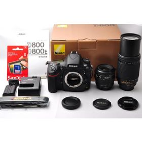 Nikon ニコン D800 標準＆超望遠ダブルズームセット 美品 SDカード(16GB)付き