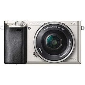 【中古】SONY ミラーレス一眼 α6000 パワーズームレンズキット E PZ 16-50mm F3.5-5.6 OSS シルバー ILCE-6000L S 9jupf8b