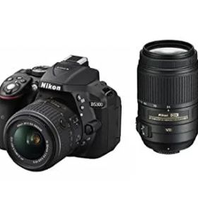 【中古】Nikon デジタル一眼レフカメラ D5300 ダブルズームキット ブラック 2400万画素 3.2型液晶 D5300WZBK