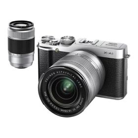 【中古】【1年保証】【美品】FUJIFILM X-A1 16-50mm / 50-230mm ダブルズームレンズキット シルバー