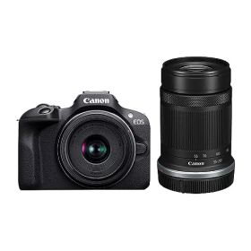 【中古】Canon ミラーレス一眼カメラ EOS R100 ダブルズームキット(RF-S18-45+RF-S55-210) ブラック/APS-C/約356g EOSR100-WZK