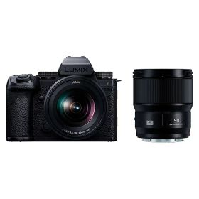 パナソニック ミラーレス一眼カメラ ルミックス LUMIX S5IIX ダブルレンズキット DC-S5M2XW ブラック Panasonic デジタル一眼カメラ 標準ズームレンズ・単焦点レンズキット 2,420万画素 L-Mount DC-S5M2XW-K【送料無料】【KK9N0D18P】