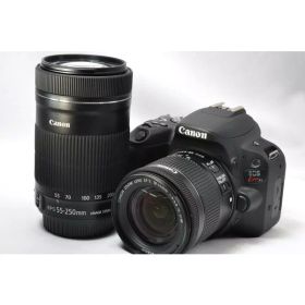 【中古】【1ヶ月保証】 デジタル一眼レフ カメラ Canon キャノン EOS Kiss X9 ダブルズームキット ブラック
