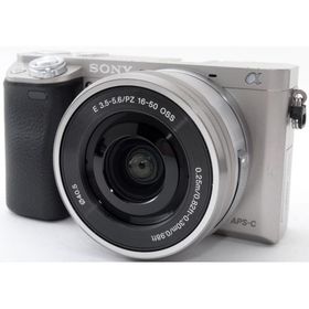 ソニー ミラーレス SONY α6000 レンズキット シルバー ILCE-6000L 中古 Wi-Fi搭載 新品SDカード付き 届いてすぐに使える スマホに送れる 動画撮影 長期保証