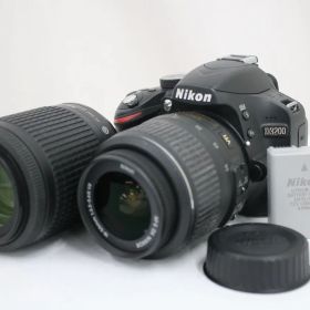 【返品保証】 【シャッター6311回】ニコン Nikon D3200 AF-S DX NIKKOR 18-55mm 55-200mm デジタル一眼 e17458
