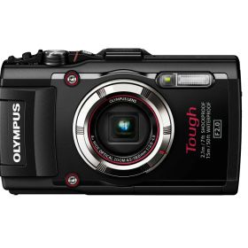 【中古】OLYMPUS デジタルカメラ STYLUS TG-3 Tough ブラック 1600万画素CMOS F2.0 15m防水 100kgf耐荷重 GPS+電子コンパス&内蔵Wi-Fi TG-3 BLK