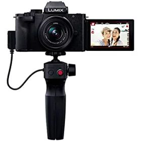 【中古】(非常に良い)パナソニック Vlog ミラーレス一眼カメラ ルミックス G100V 標準ズームレンズキット ブラック DC-G100V-K