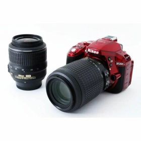 【中古】 ニコン Nikon デジタル一眼レフカメラ D5300 ダブルズームセット レッド 美品 ストラップ付き 当店保証30日間 人気 一眼レフ デジタル一眼 中古 カメラ