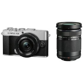 OLYMPUS｜オリンパス OLYMPUS PEN E-P7 EZダブルズームキット ミラーレス一眼カメラ シルバー [ズームレンズ+ズームレンズ]