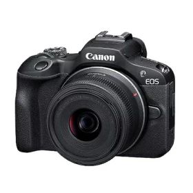 【中古】（新古品） Canon ミラーレス一眼カメラ EOS R100 標準ズームレンズキット(RF-S18-45) ブラック/APS-C/約356g EOSR100-1845ISSTMLK