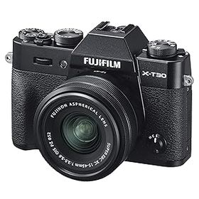 【中古】(非常に良い)FUJIFILM ミラーレス一眼カメラ X-T30XCレンズキット ブラック X-T30LK-1545-B