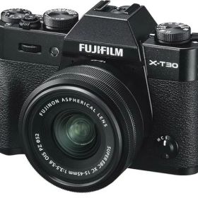 【中古】【1ヶ月保証】 富士フイルム FUJIFILM X-T30 XCレンズキット ブラック X-T30LK-1545-B ミラーレス一眼