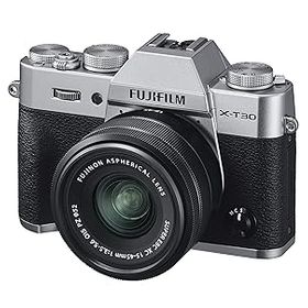 【中古】［非常に良い］富士フイルム(FUJIFILM) ミラーレス一眼カメラ X-T30XCレンズキット シルバー X-T30LK-1545-S