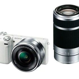 【中古】 ソニー SONY ミラーレス一眼カメラ α NEX-5Rダブルズームレンズキット ホワイト NEX-5RY/W 当店保証30日間 人気 交換レンズ 一眼レフ ミラーレス レンズ 中古