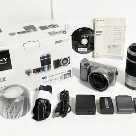 【シャッター回数約4033(自社調査)】SONY(ソニー) ミラーレス一眼カメラ α NEX-5RY ダブルズームレンズキット [シルバー] 【中古】【良い】送料無料