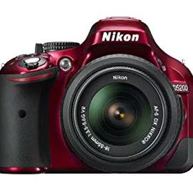 【中古】【非常に良い】Nikon デジタル一眼レフカメラ D5200 レンズキット AF-S DX NIKKOR 18-55mm f/3.5-5.6G VR付属 レッド D5200LKRD i8my1cf