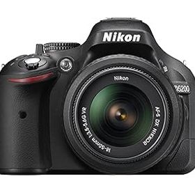 【中古】【39shop】Nikon★デジタル一眼レフカメラ D5200 レンズキット AF-S DX NIKKOR 18-55mm f/3.5-5.6G VR ブラック D5200LKBK(非常に良い)