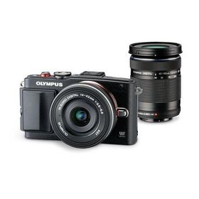 中古 1年保証 美品 OLYMPUS PEN Lite E-PL6 EZダブルズームキット ブラック