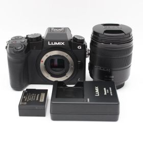 【美品】 ショット数12,318 パナソニック ミラーレス一眼カメラ ルミックス G7 レンズキット 高倍率ズームレンズ付属 1600万画素 ブラック DMC-G7H-K JS129-02251