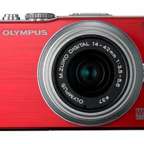 【中古】 OLYMPUS ミラーレス一眼 PEN Lite E-PL3 レンズキット レッド E-PL3 LKIT RED