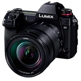 【中古】【39shop】パナソニックPanasonic★フルサイズ ミラーレス一眼カメラ ルミックス S1M 標準ズームレンズキット 2420万画素 ブラック DC-S1M-K（良い）
