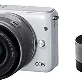 【中古】Canon ミラーレス一眼カメラ EOS M10 ダブルレンズキット(ホワイト) EF-M15-45mm F3.5-6.3 IS STM EF-M22mm F2 STM 付属 EOSM10WH-WLK