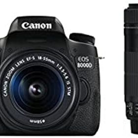 【中古】Canon デジタル一眼レフカメラ EOS 8000D ダブルズームキット EF-S18-55mm/EF-S55-250mm 付属 EOS8000D-W