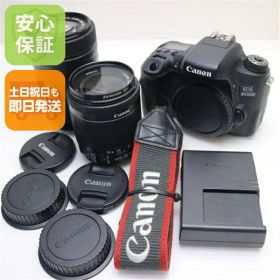 【中古】 美品 EOS 8000D ダブルズームキット ブラック 安心保証 即日発送 一眼レフ Canon 本体 土日祝発送OK