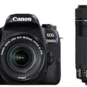 【中古】【39shop】Canon★デジタル一眼レフカメラ EOS 9000D ダブルズームキット EF-S18-55mm/EF-S55-250mm EOS9000D-WKIT（良い）