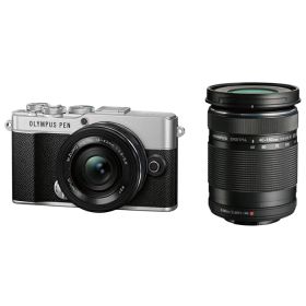《新品》OM SYSTEM PEN E-P7 EZダブルズームキット [シルバー] ミラーレス一眼カメラ