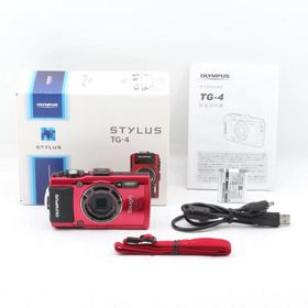 OLYMPUS デジタルカメラ STYLUS TG-4 Tough レッド 1600万画素CMOS F2.0 15m 防水 100kgf耐荷重 GPS+電子コンパス&amp;内蔵Wi-Fi TG-4 RED