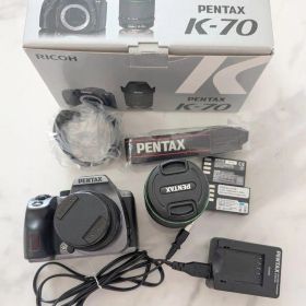 PENTAX K-70 ボディ＋ダブルレンズ（標準・単焦点）+互換バッテリ