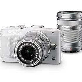 【中古】【39shop】OLYMPUS★ミラーレス一眼 PEN Lite E-PL6 ダブルズームキット ホワイト E-PL6 DZKIT WHT（非常に良い）