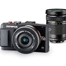 【中古】OLYMPUS ミラーレス一眼 PEN Lite E-PL6 EZダブルズームキット ブラック E-PL6 EZ DZKIT BLK 9jupf8b