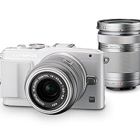【中古】［非常に良い］OLYMPUS ミラーレス一眼 PEN Lite E-PL6 ダブルズームキット ホワイト E-PL6 DZKIT WHT