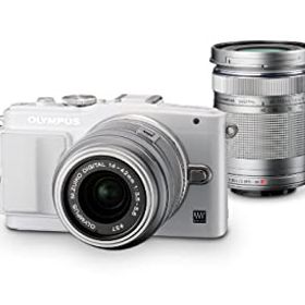 【中古】【39shop】OLYMPUS★ミラーレス一眼 PEN Lite E-PL6 ダブルズームキット ホワイト E-PL6 DZKIT WHT（良い）