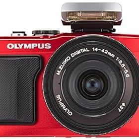 【中古】OLYMPUS ミラーレス一眼 PEN E-PL6 14-42mm EZレンズキット レッド E-PL6 EZ LKIT RED