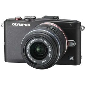 【中古】OLYMPUS ミラーレス一眼 PEN Lite E-PL6 レンズキット ブラック E-PL6 LKIT BLK