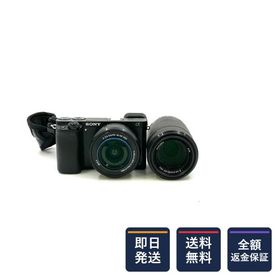 【全額返金保証】【最速発送】Sony デジタル一眼 α6000 ILCE-6000Y ダブルズームレンズキット ブラック 美品 動作確認済