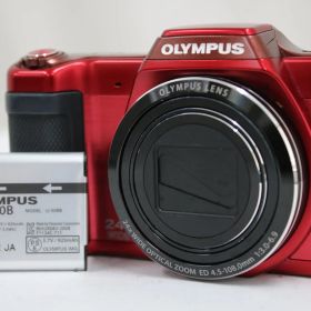 【返品保証】 オリンパス Olympus STYLUS SZ-15 24x レッド バッテリー付き コンパクトデジタルカメラ T746