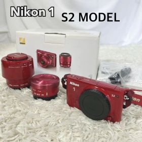 Nikon 1 S2 レッド ダブルレンズ 標準&望遠10-30/30-110