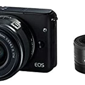 【中古】【非常に良い】Canon ミラーレス一眼カメラ EOS M10 ダブルレンズキット(ブラック) EF-M15-45mm F3.5-6.3 IS STM EF-M22mm F2 STM 付属 EOSM10BK-WLK