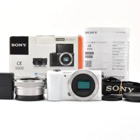 美品 SONY α5000 WIFI ショット数212枚 レンズキット ホワイト