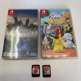 【中古品】 Hogwarts Legacyホグワーツレガシー & 帰ってきた 名探偵ピカチュウ & ポケットモンスター シールド 他Nintendo Switchニンテンドースイッチソフト4点セット ホビー おもちゃ玩具 ゲーム ソフト 現状品