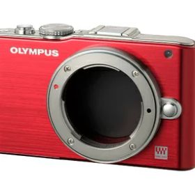 【中古】 OLYMPUS ミラーレス一眼 PEN Lite E-PL3 ボディ レッド E-PL3 BODY RED