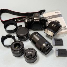 【美品】キヤノンEOS M5ミラーレス一眼 セット ストロボ、アダプター付き