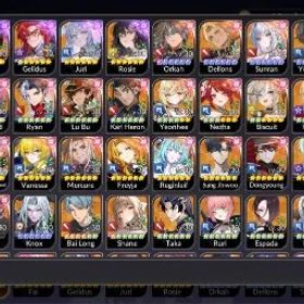 Seven Knights Re:BIRTH Global|FullEX7(MeliaTC2,FaiTC1,GelindusTC1,Juri,Rosie)|20TC6(Dellons,Sunran,Yoongun,Knox,Orkah,Etc)|14,6K Ruby|Netmarble|7KR110B